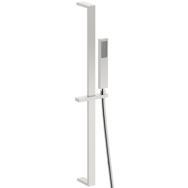 Kirke Connect concealed thermostatic mixer shower with wall arm and slider rail