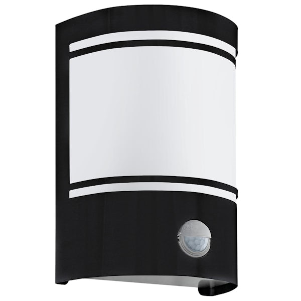 Eglo Cerno outdoor wall light IP44 in black and white