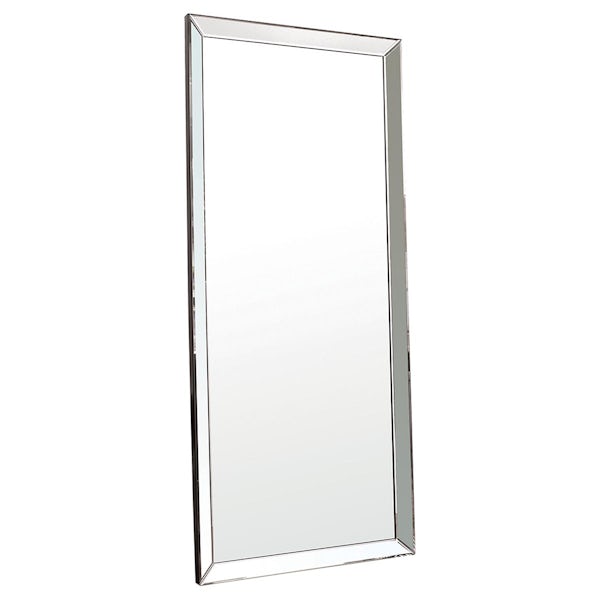 Accents Luna bevelled silver leaner mirror 1780 x 780mm