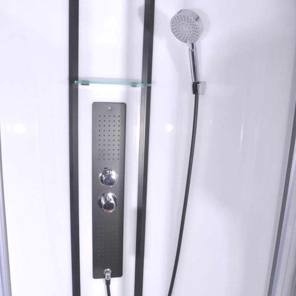 Vidalux Kontrast Lux black framed quadrant shower cabin