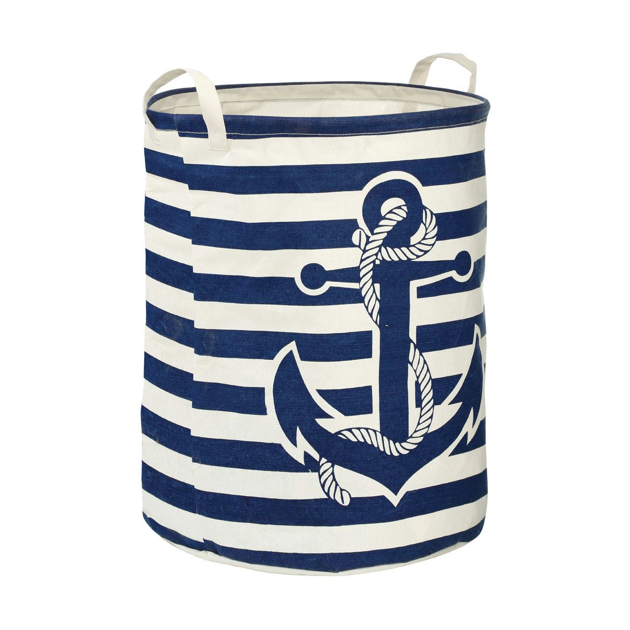 Accents Anchor navy and cream laundry hamper