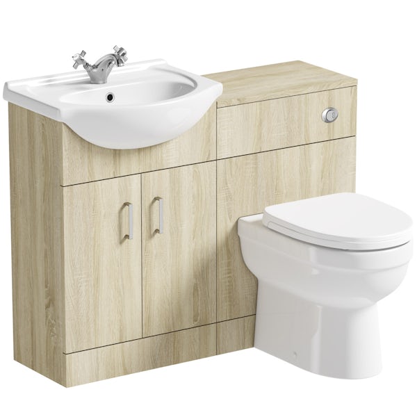 Orchard Eden oak 1040 combination with back to wall toilet and seat