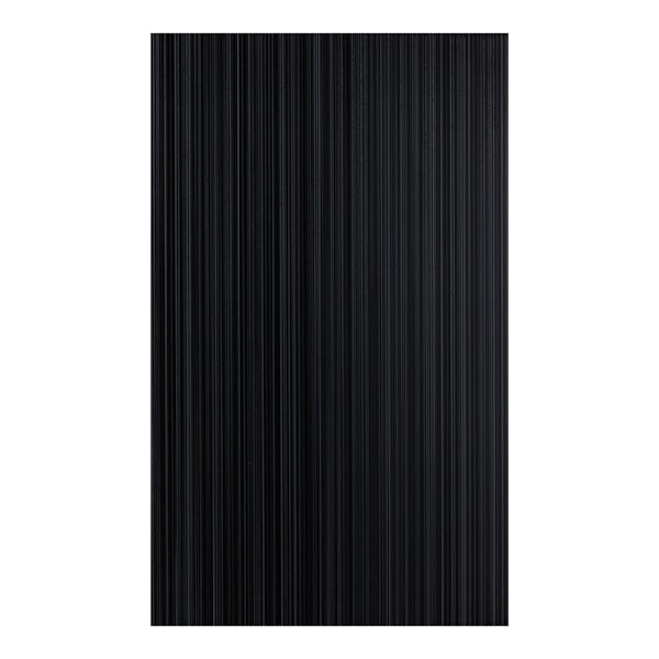 British Ceramic Tile Linear black gloss tile 248mm x 398mm