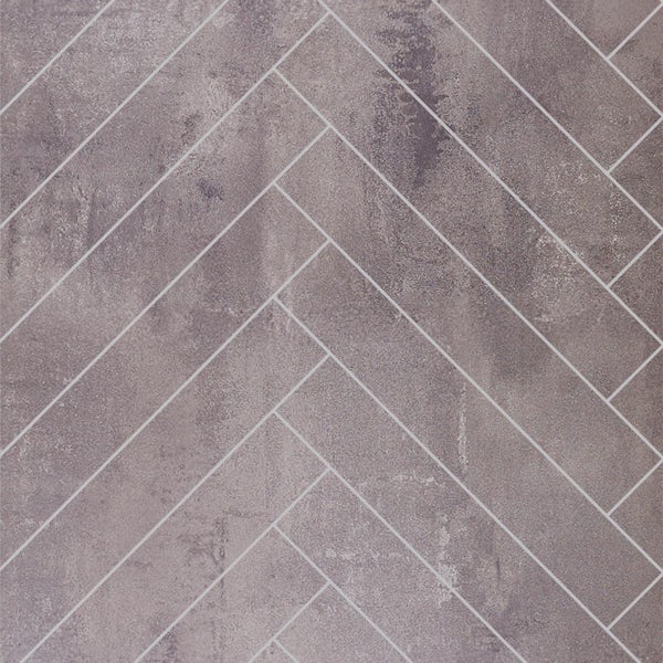 Showerwall cement herringbone tile effect 2400 x 600