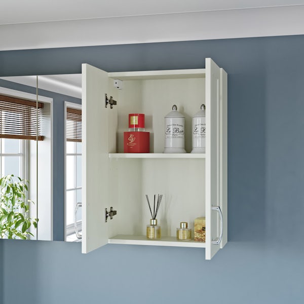 The Bath Co. Newbury white wall cabinet 500mm