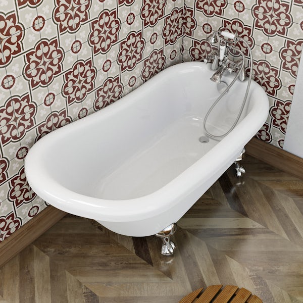 The Bath Co. Traditional single ended slipper bath with ball and claw feet 1500 x 750