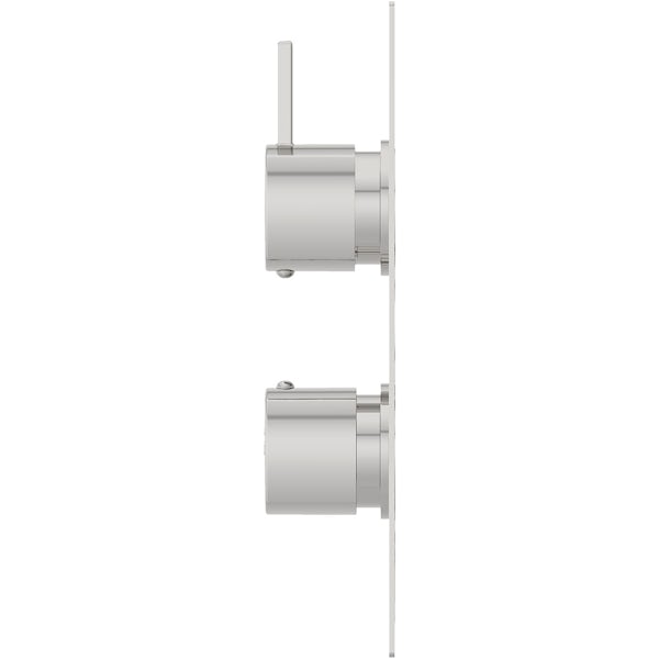 Mode Burton soft square twin thermostatic shower valve