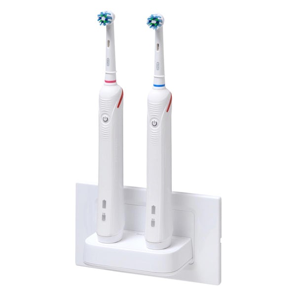 ProofVision Dual in-wall white electric toothbrush charger