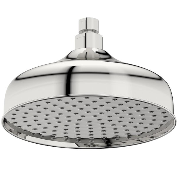 The Bath Co. Camberley shower head with traditional wall arm