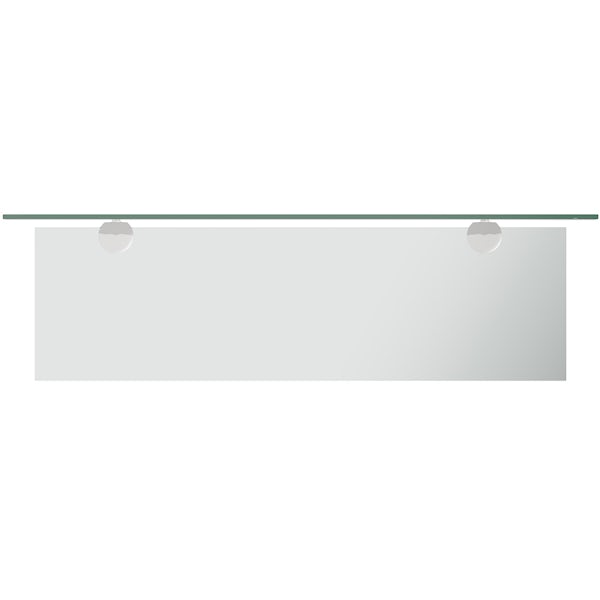 Accents bevelled edge rectangular mirror with vanity shelf 70 x 50cm