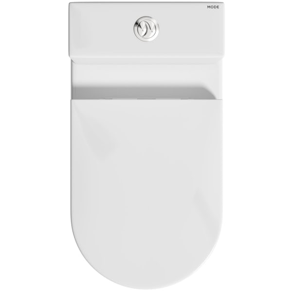 Mode Tate rimless close coupled toilet with soft close seat