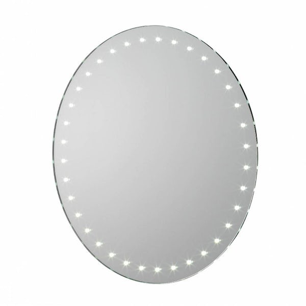Aries LED Round Battery Mirror