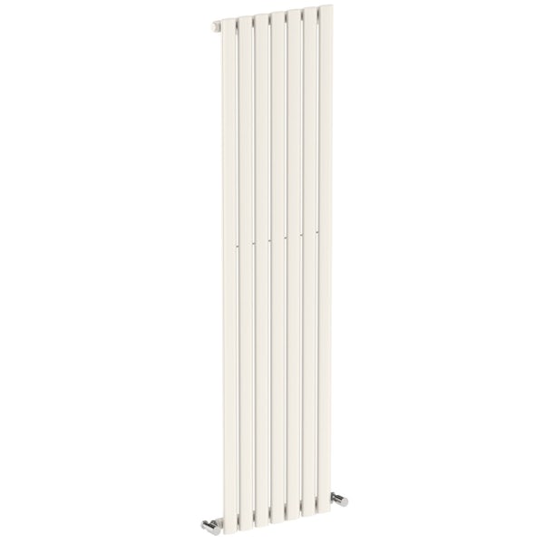 Tate white single vertical radiator 1600 x 406