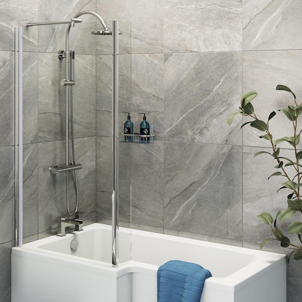 Harlow silver semi polished porcelain wall tile 600 x 600mm