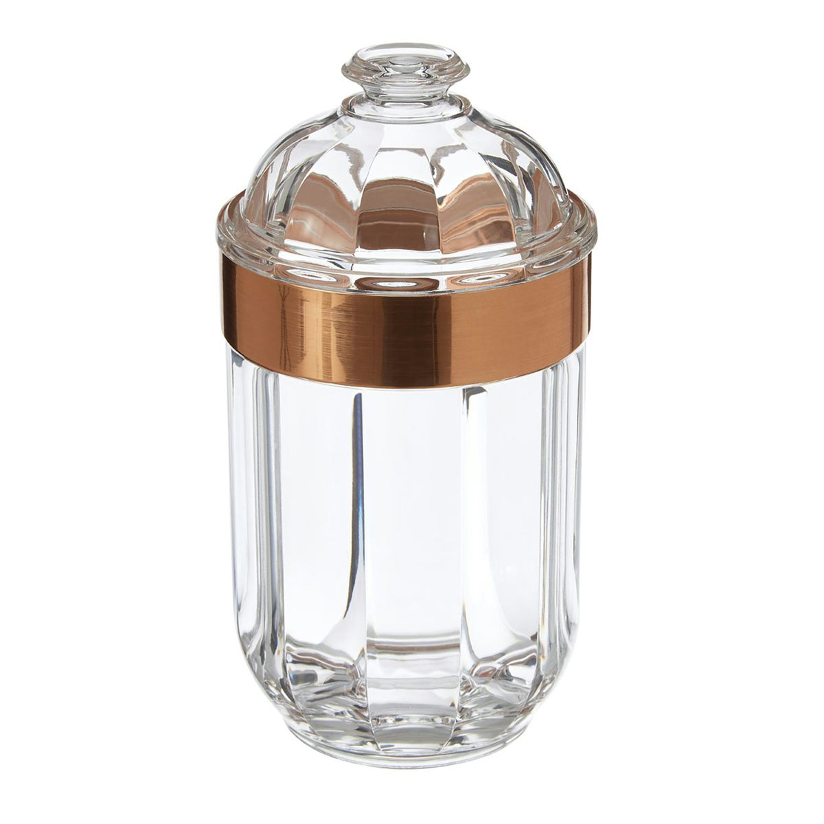 Accents Rose gold medium acrylic storage jar