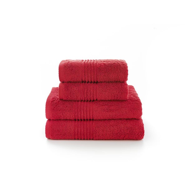 The Lyndon Company Eden Egyptian cotton 6 piece towel bale in red