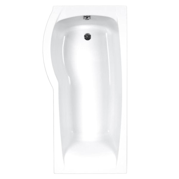 Carron Aspect 5mm P shaped left handed shower bath 1700 x 800