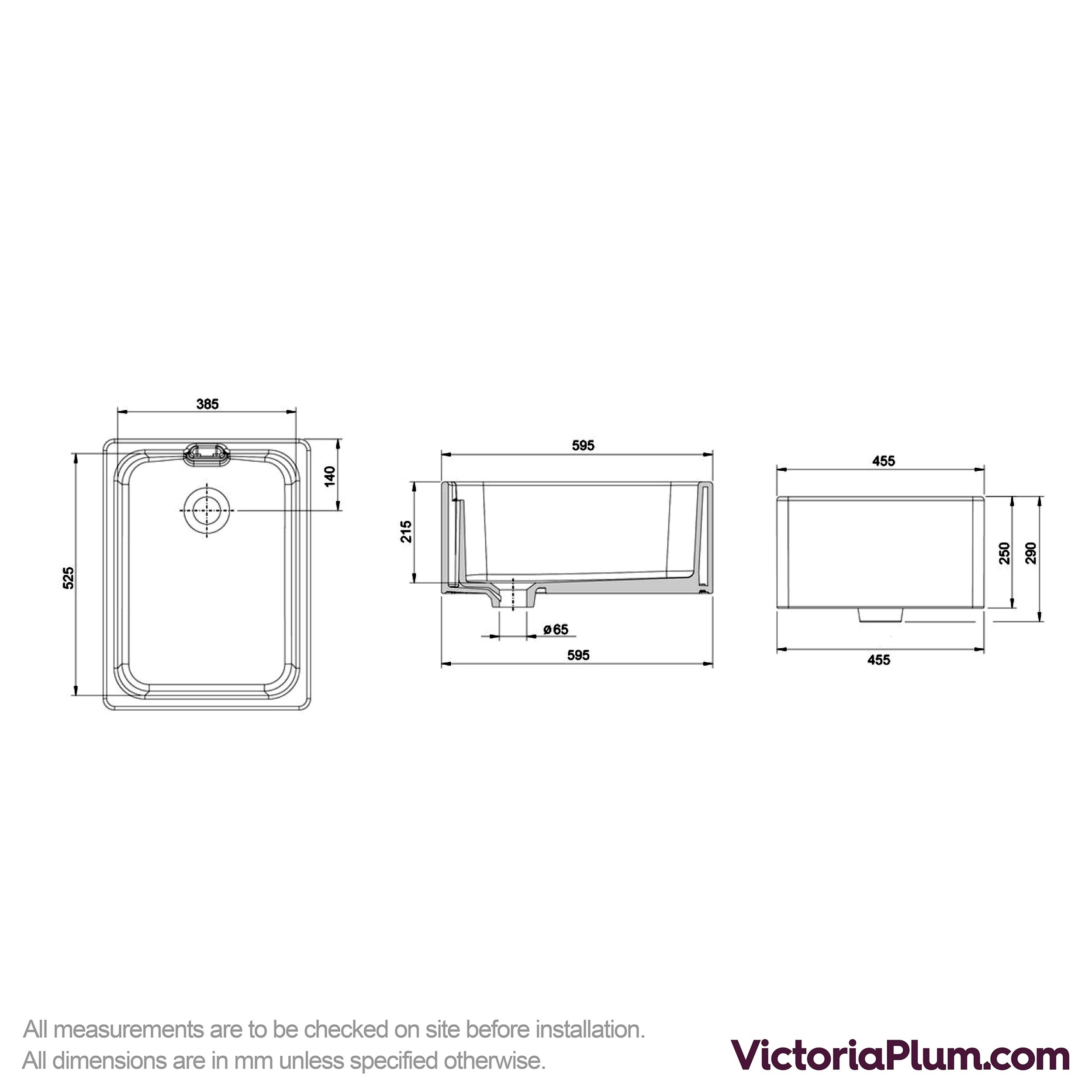 Rangemaster Classic Belfast 1 Bowl Ceramic Kitchen Sink VictoriaPlum Com   E89012f2 0f79 4f6d 9f89 4b47c92624c0 