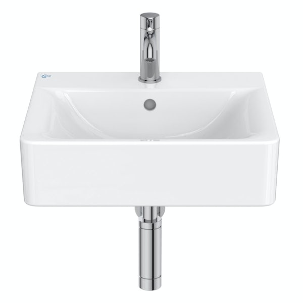 Ideal Standard Concept Cube 1 tap hole wall hung bathroom basin 400mm