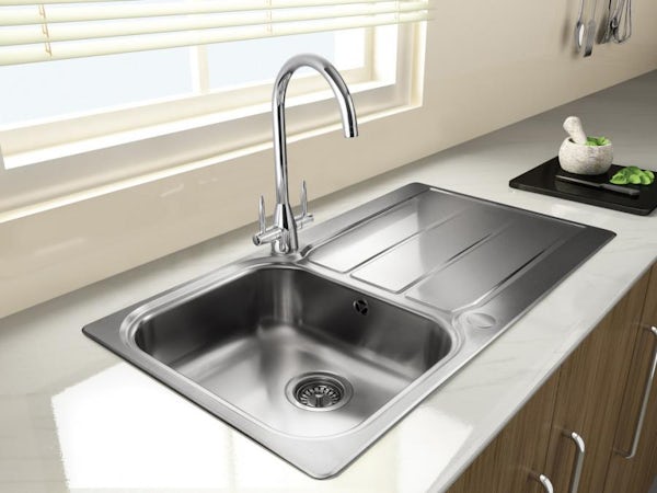 Rangemaster Glendale 1.5 bowl reversible kitchen sink with waste kit