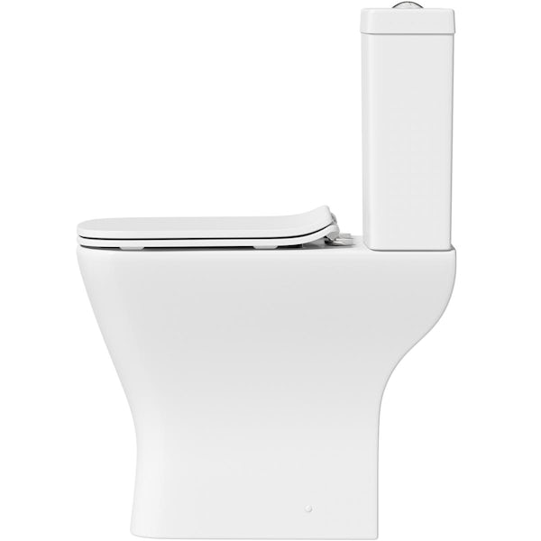 Orchard Derwent square comfort height close coupled toilet with slim soft close seat