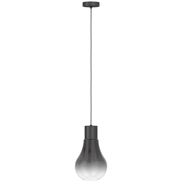 Eglo Chasley kitchen light in black and grey 1 light