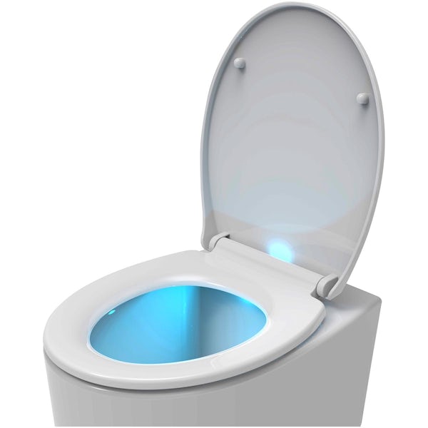 Accents thermoplastic battery operated LED toilet seat