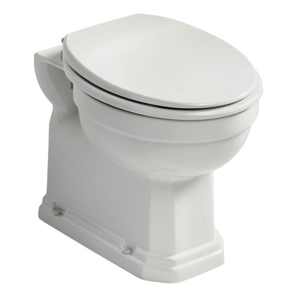 Ideal Standard Waverley back to wall toilet and white seat