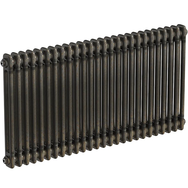 The Heating Co. Corso raw metal 2 column radiator