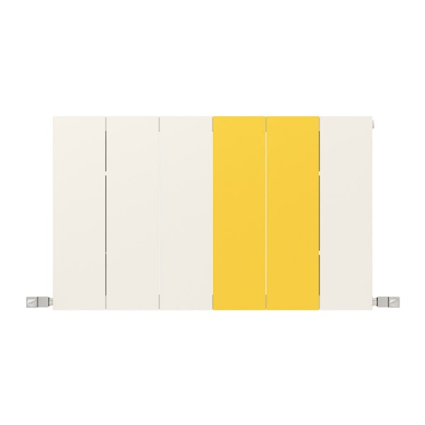 Neo soft white and zinc yellow horizontal radiator 545 x 900