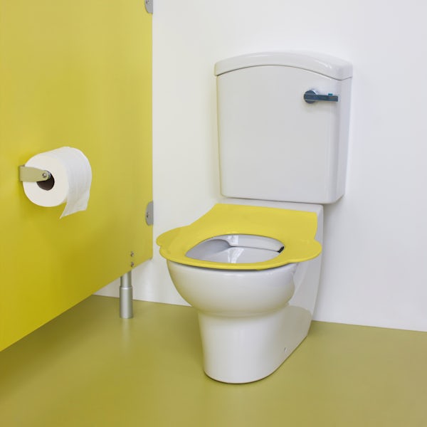 Armitage Shanks Contour 21 Splash close coupled school toilet with lever handle and yellow seat
