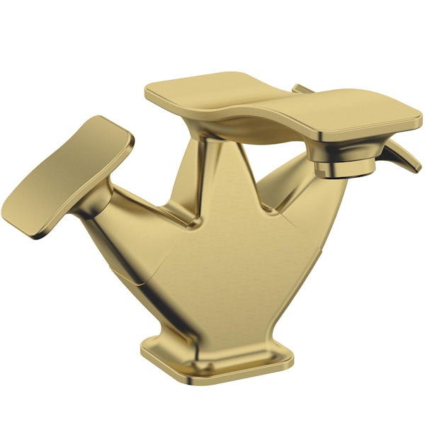 The Bath Co. Lotherton brushed brass basin mixer tap