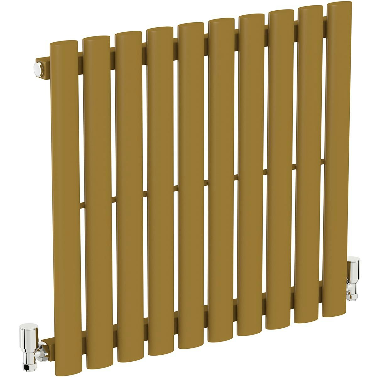 The Tap Factory Vibrance brass vertical panel radiator 550 x 1185