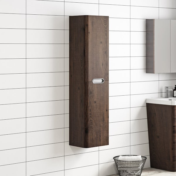 Mode Sherwood wall mounted storage in chestnut