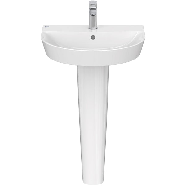 Ideal Standard Concept Air Arc 1 tap hole full pedestal basin 550mm