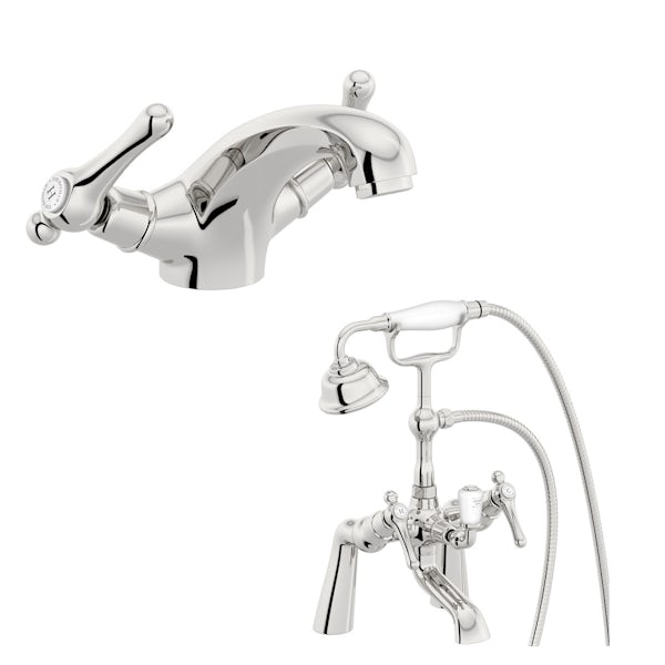 The Bath Co. Camberley lever basin and bath shower mixer tap pack