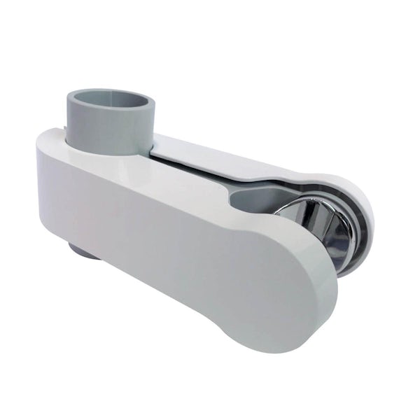 Aqualisa Pinch grip white sliding shower handset holder for 25mm rail