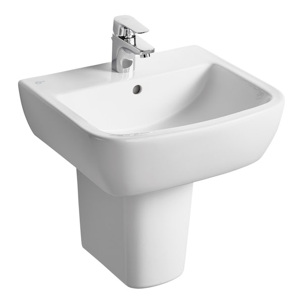 Ideal Standard Tempo 1 tap hole semi pedestal basin 500mm