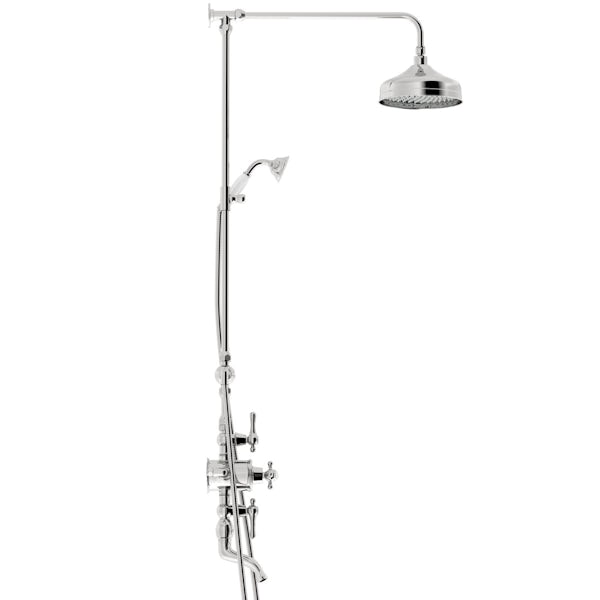 The Bath Co. Camberley thermostatic exposed mixer shower with bath filler
