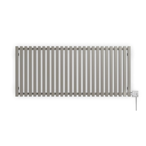 Terma Triga E metallic stone electric radiator with KTX 4 Blue element - silver