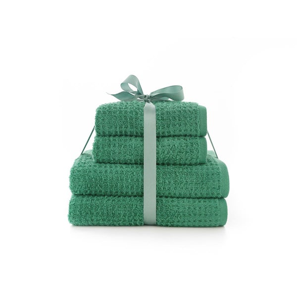 Deyongs Hamilton honeycomb 4 piece towel bale in green