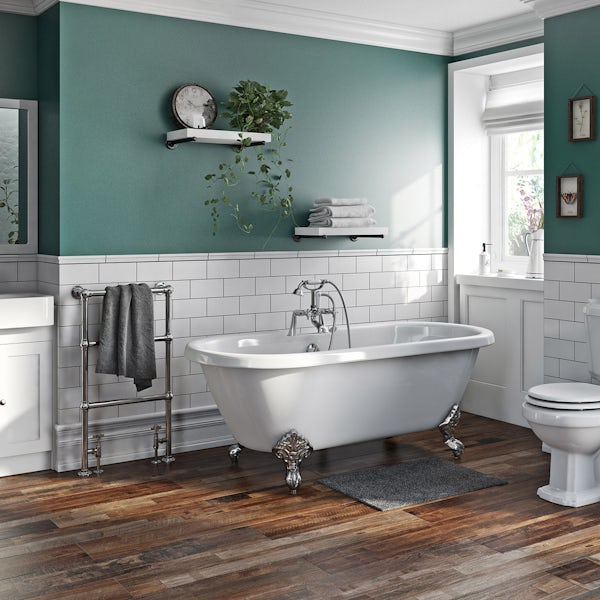The Bath Co. Dulwich traditional bathroom suite and roll top bath
