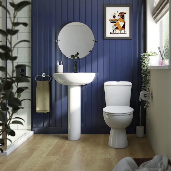 Clarity II close coupled toilet with soft close seat