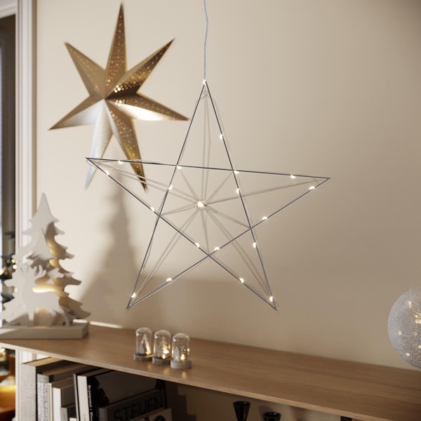 Eglo Christmas steel star light decoration