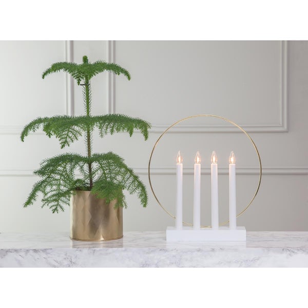 Eglo Christmas 4 candle light decoration in white