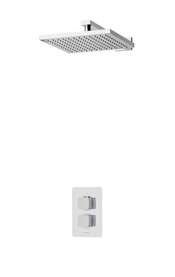 Aqualisa Dream concealed square thermostatic mixer shower with slider rail
