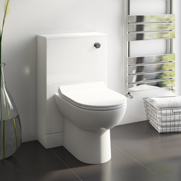 Orchard Derwent white back to wall unit and Eden contemporary toilet slim seatOrchard Derwent white back to wall unit and Eden contemporary toilet and seat
