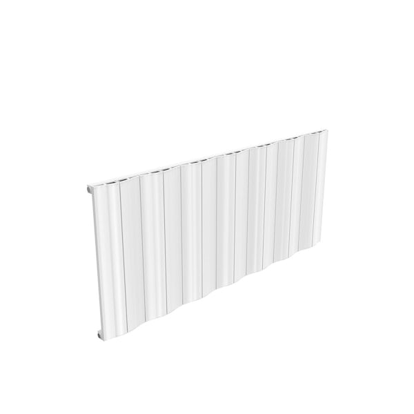 Reina Wave white single horizontal aluminium designer radiator