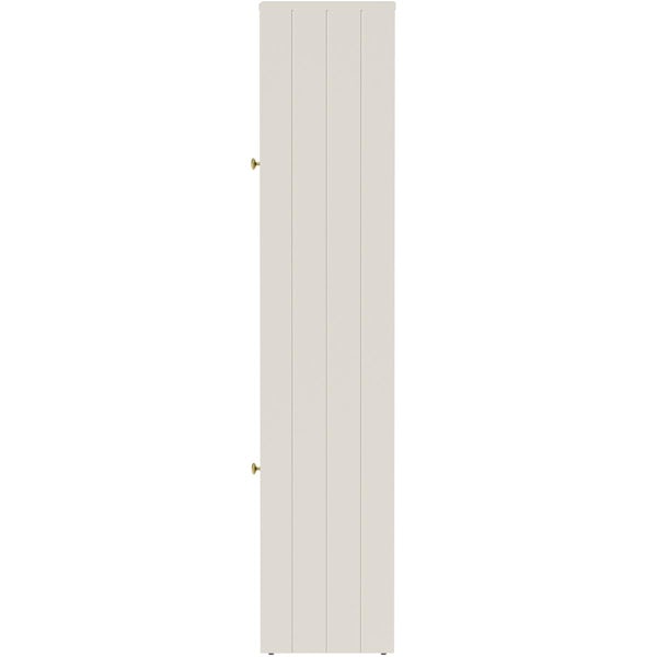 Orchard Dulwich stone ivory tall storage unit 1603 x 350mm - brushed brass