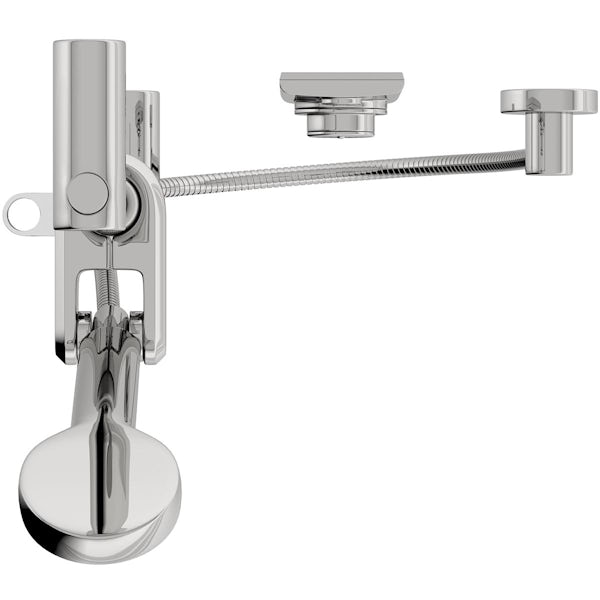 Aqualisa Visage Q Smart concealed shower standard with adjustable handset and bath filler with overflow